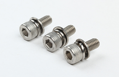 不銹鋼 內(nèi)六角圓柱頭（滾花）帶平、彈墊組合螺釘 DIN912三組合